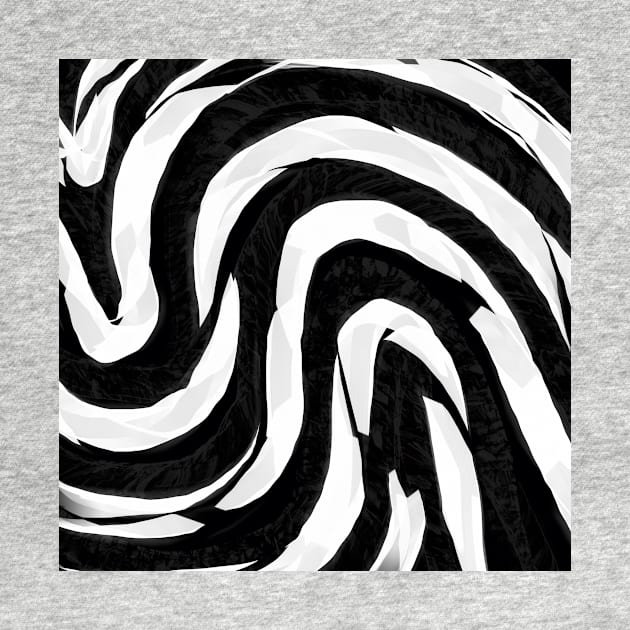 Hexa Wave (simplified) - Black and White by Andom-studios